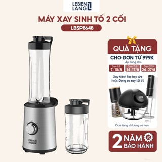 Máy xay sinh tố mini LEBENLANG gồm 2 cối xay tích hợp bình chứa dung tích 300-600ml, công suất 350W, LBSP8648
