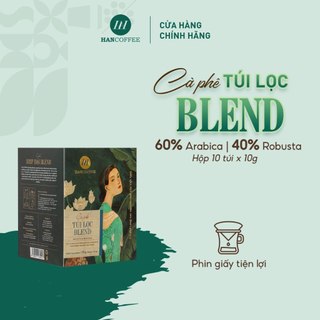 Cà Phê Túi Lọc HANCOFFEE BLEND Phin Giấy tiện lợi 10 gói/ hộp