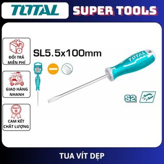 Đồ nghề total tua vít dẹp 5.5x100mm tht265100