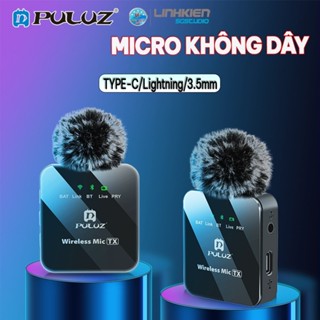 Micro Puluz Không Dây Cài Áo Cổng Type C/ 3.5mm / Lightnig Cho Điện Thoại Máy Tỉnh Bảng Livestream