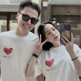Áo thun cặp đôi Love tee, áo phông UNISEX cotton 100% phom rộng