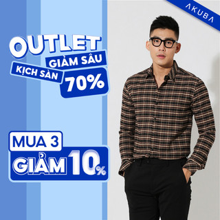 Áo Sơ Mi Nam Cao Cấp AKUBA, form slimfit ôm nhẹ, thoáng mát hút ẫm tốt | 02B438