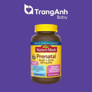 Vitamin bầu Prenatal DHA 200mg Nature Made Mỹ 150 viên