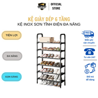 Kệ để giầy dép 6 tầng - kệ để đồ - giá để giày dép đa năng - kệ giầy mẫu mới hàng bền đẹp loại 1 sơn tĩnh điện