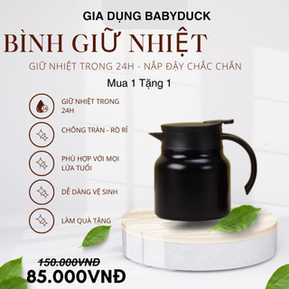Ấm trà 1l bình trà 1l bình giữ nhiệt inox 304 chống tràn chống trượt giữ ấm lâu độ bền cao