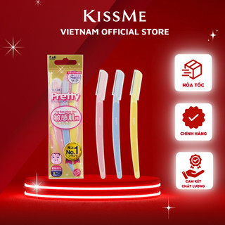 Set 3 Dao Cạo Lông Mày Nữ Kai Pretty Face L for Sensitive Skin cán dài