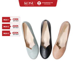 Giày da nữ đế cao 2,5cm KOSU 301, giày da công sở chống thấm nước, siêu nhẹ chính hãng Nhật Bản