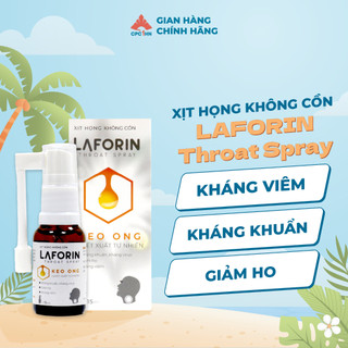 Xịt họng thảo dược Laforin Throat Spray giảm nhanh cơn đau rát họng, làm dịu cơn đau giúp dễ ngủ hơn chai 15ml