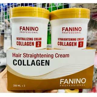 Thuốc Duỗi Tóc Tại Nhà Collagen Fanino Mềm Mượt Mùi Hương Nhẹ (Tặng Kèm Bao Tay Và Lược Chải Tóc)