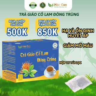 Trà Giảo Cổ Lam Đông Trùng Giảm Mỡ Máu Mộc Can Hạ Và Ổn Định Huyết Áp Hộp 25 Túi Lọc