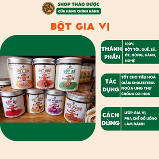 Bột Nghệ, Bột Ớt, Bột Hành Tím, Bột Gừng, Bột Sả, Bột Tỏi, Bột Quế - Bột gia vị nấu ăn - Bột gia vị cho người ăn Raw