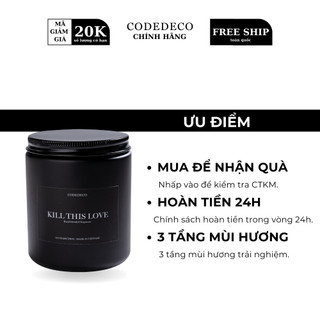 Nến thơm hương nước hoa CODEDECO Kill This Love 105g - 205g