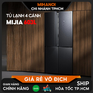 Tủ lạnh xiaomi mijia 603l – mặt kính nhám, ngăn đông mềm, làm lạnh 3 chiều