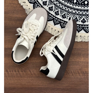 Giày thể thao nam nữ phối kẻ sọc đế 2cm siêu nhẹ êm chân