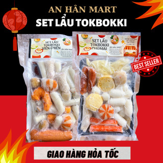Set Lẩu Tokbokki Phomai kèm sốt, set bánh gạo sốt cay hàn quốc đặc biệt
