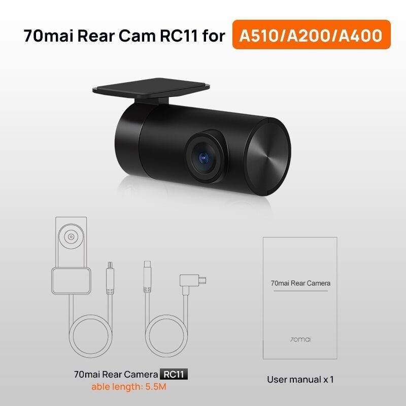 Camera sau 70mai RC11 cho camera hành trình 70mai A200, 70mai A500s, fullhd1080, bh 1 năm | BigBuy360 - bigbuy360.vn