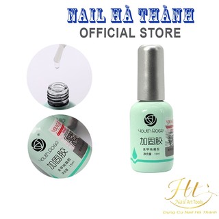 Cứng móng hoa hồng chính hãng Youth Rose, Chổi trắng loại 1, làm cứng bề mặt móng chai nail 15ml