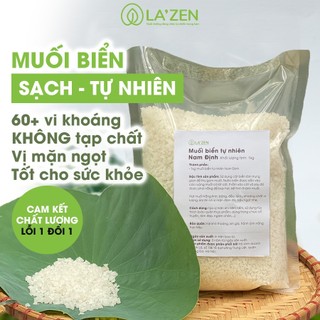 Muối biển thô, muối hột sạch tự nhiên 500gr/1kg không i ốt giàu khoáng chất La'zen