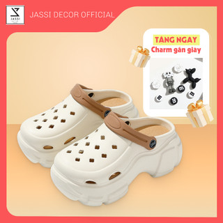 Dép sục Crocs nữ đế cao 8 cm thời trang GD69 - Jassi Decor