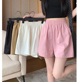 Quần đùi đũi nữ ống rộng chất vải đũi thun mặc ở nhà siêu thoáng mát - Quần short nữ cạp cao chun co giãn mặc thể thao