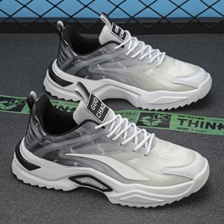  Giày Sneaker thể thao nam tập gym chạy bộ Lakinta cổ thấp độn đế tăng chiều cao G222 