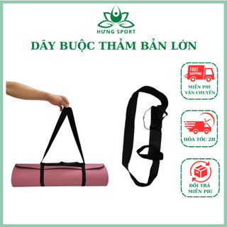 Dây buộc thảm bản lớn tập Yoga, dây đeo thảm , dây buộc thảm bản lớn chất liệu cotton vòng thun co giãn rộng 4cm