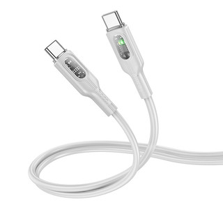 Cáp sạc nhanh pd60w hoco u120 type-c to type-c dây dẻo dài 1m