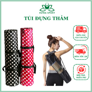Túi đựng thảm YOGA vải dù chống thấm nước hoa văn nhiều màu có khóa kéo dụng cụ Yoga