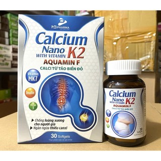 BỔ SUNG Canxi CALCIUM NANO K2 Aquamin F Tảo biển đỏ Chống Còi Xương, Loãng Xương dạng