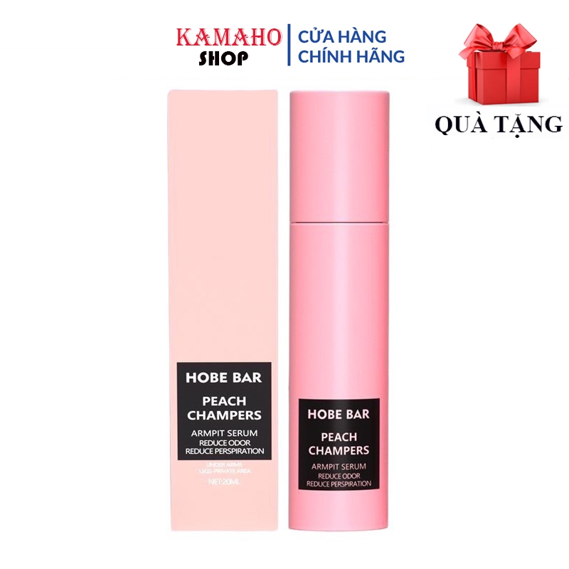 Lăn Khử Mùi HOBEBAR Hương Đào Ngăn Tiết Mồ Hôi Dưỡng Da Sáng Mịn Hiệu Quả Và Khô Thoáng Nhanh Chóng Chai 20ml