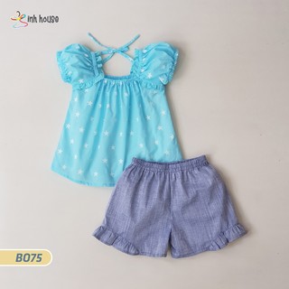 Set Bộ Xinh House Cho Bé Gái Họa Tiết