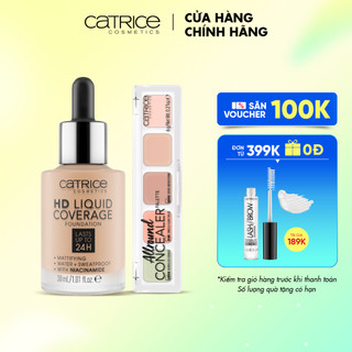 Bộ đôi kem nền và che khuyết điểm triệt sắc Catrice kiềm dầu tối ưu hiệu quả 30ml
