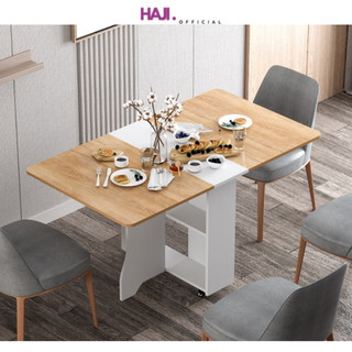 Bàn ăn thông minh thu gọn tiết kiệm diện tích có bánh xe di động thương hiệu HAJI - BATM5