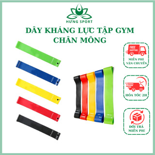 Dây kháng lực Miniband tập gym chân mông, chất liệu caosu đàn hồi, phụ kiện tập thể thao, thể hình, yoga