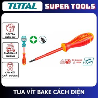 Đồ nghề total tua vít bake cách điện 4 size thtisph060 - thtisph180 - thtisph2100 - thtispz2100