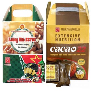 Combo 2 hộp lương khô quân đội Lương khô BB702 và Lương khô cacao