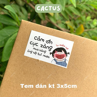 [ Sẵn ] Set 360 tem dán hộp, tem dán cute, tem dán cảm ơn size nhỏ