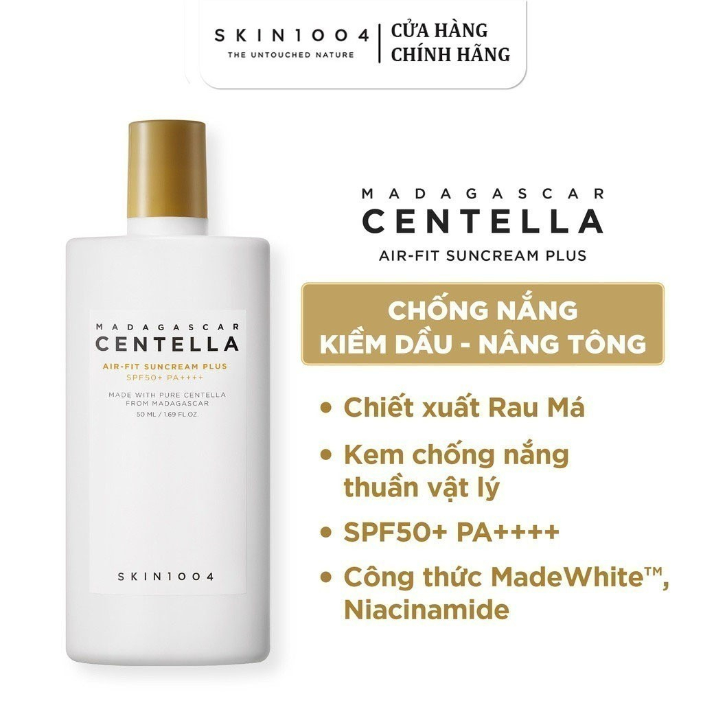 Kem Chống Nắng Chiết Xuất Rau Má Skin1004 Madagascar Centella Air-Fit Suncream SPF50+ PA++++ 50ml