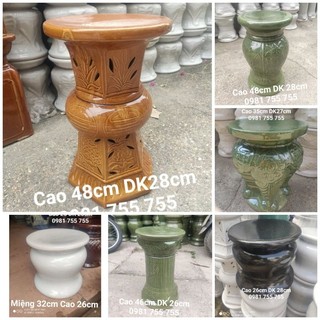 Đôn Kê Chậu Gốm Sứ Bát Tràng_ Kệ trang trí chậu cây