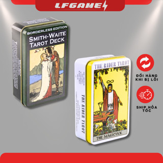 [Mạ Cạnh + TẶNG ĐÁ] Bộ Bài Tarot Waite Smith và Rider Waite Hộp Thiếc CAO CẤP 78 Lá 98x58 Mm Tặng Đá Thanh Tẩy oracle
