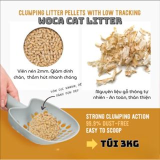  Cát gỗ Woca 3kg - Vón cục khóa mùi 