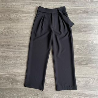 Quần tây nữ đen ống suông