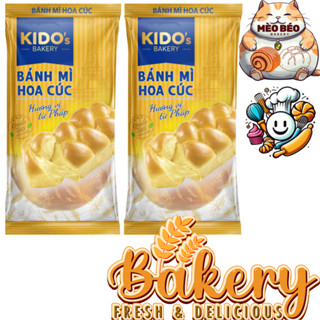 Bánh Mì Tươi Hoa Cúc Hương Vị Từ Pháp 80g - Bánh Mì Tươi KIDO - Bánh mì hoa cúc