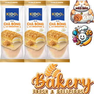 [ Giá Sỉ ] Bánh Mì Tươi Chà Bông Xốt Singapore 55 gram | Bánh Mì Tươi KIDO Chà Bông 55 gram