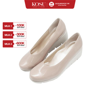 Giày búp bê đế xuồng nữ KOSU 39601 độn gót siêu nhẹ cao gót 5,5cm, giày công sở đế xuồng siêu êm chính hãng Nhật Bản