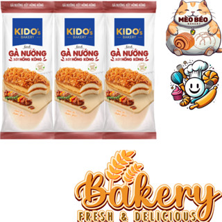 [ Giá Sỉ ] 20 cái Bánh Mì Tươi Gà Nướng Xốt Hồng Kông 55 gram | Bánh Mì Tươi KIDO Gà Nướng 55 gram