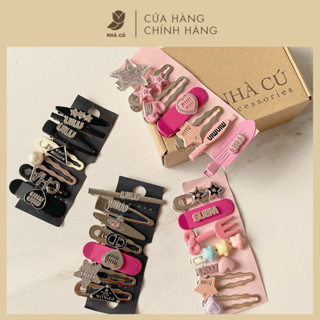 Set 7 Kẹp Mái NHÀ CÚ Set Kẹp Chữ Min Kẹo Ngọt Phong Cách Hottrend Hàn Quốc 5807