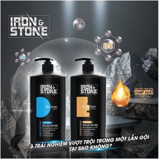 Dầu gội nước hoa nam, dầu gội đầu nam Iron Stone mềm mượt sạch sảng khoái 650ml - Happy Life 4U