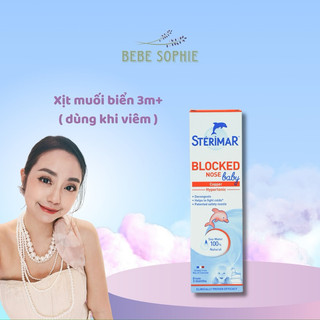( 𝐗𝐚́𝐜𝐡 𝐚𝐢𝐫 ) Xịt mũi cá heo Stérimar 100ml cho bé - Pháp