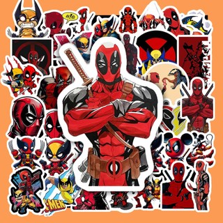 Set 25 cái Sticker DeadPool chống nước, Hình dán Deadpool cute, Decal Deadpool dán vali, điện thoại, laptop